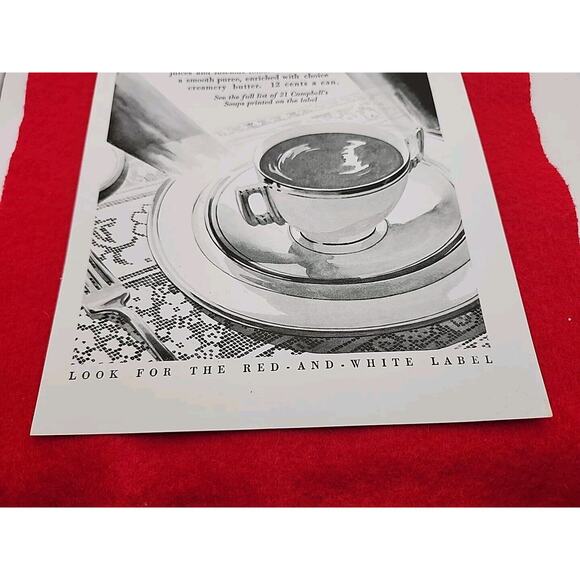 VTG 1929 Campbell's "Vegetable Soup Ideal for the Children" Ephemera Print Ad - Picture 4 of 4